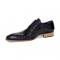 Duca Di Matiste "Vergato" Purple Genuine Calfskin Alligator Print Double Monk Strap Loafer Shoes.